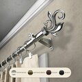 Kd Encimera 0.8125 in. Giles Curtain Rod with 28 to 48 in. Extension, Satin Nickel KD3717569